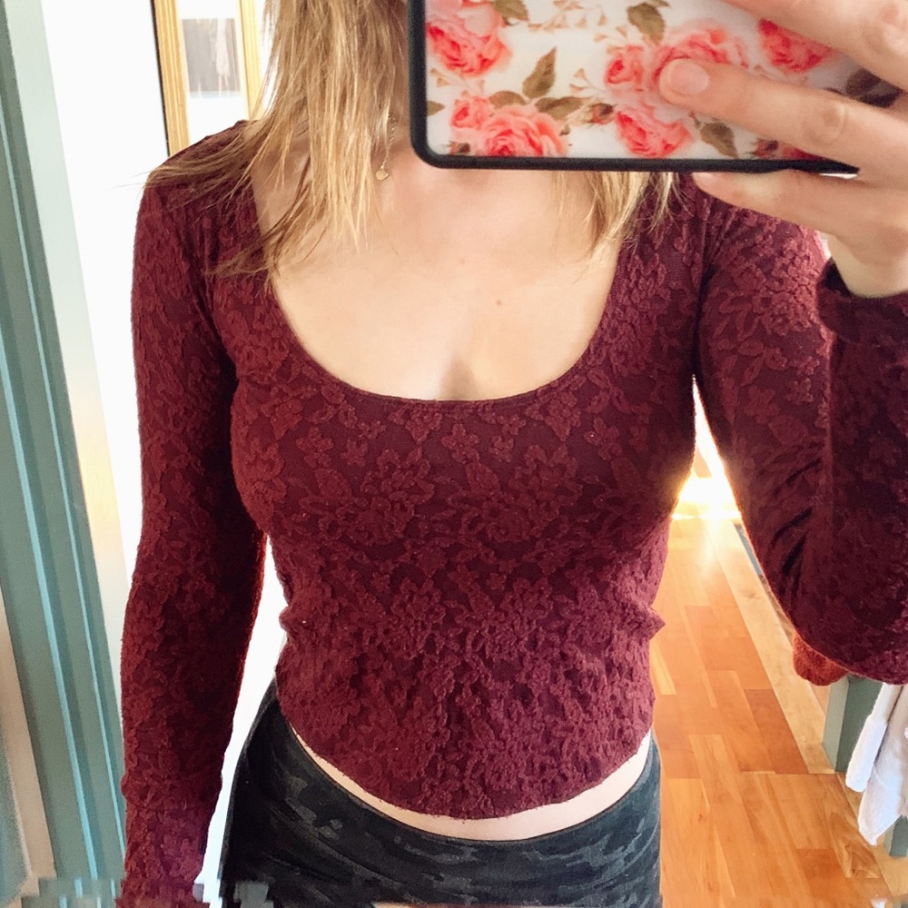 AE Floral Swoopneck Longsleeve